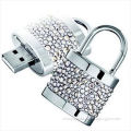 Jewelry USB Flash Drive, 256MB to 32GB Memory Capacity and USB Interface